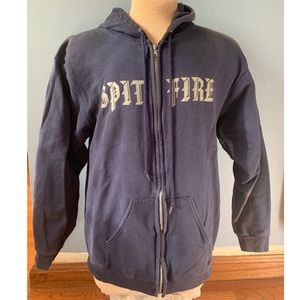 Spitfire skateboard co zip up hooded sweatshirt